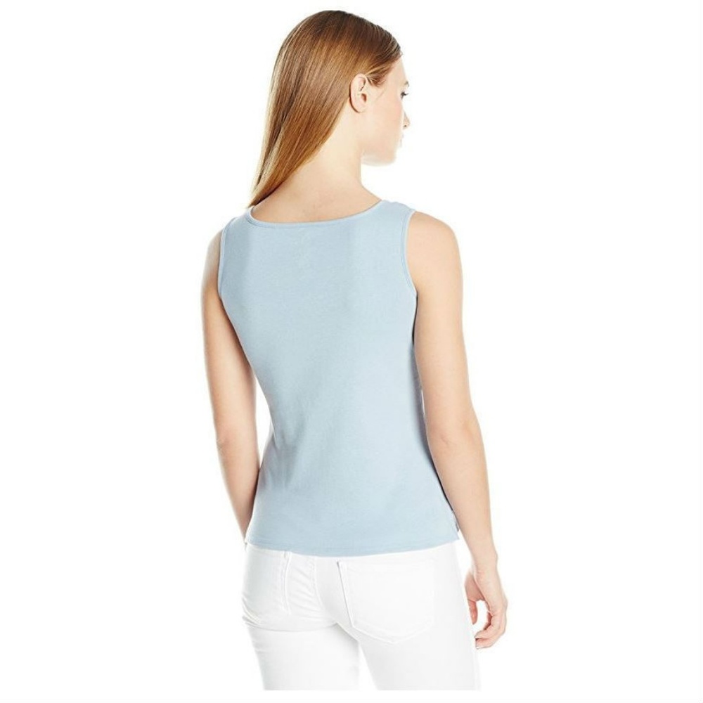 Ruby Rd. Square Neck Cotton Rib Tank - Picture 2 of 4